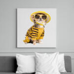 printfashion Kutya - Vászonkép - Fehér (6624414)