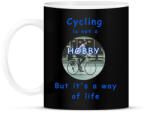 printfashion a kerékpározás nem hobby - Bögre - Fekete (1628759)