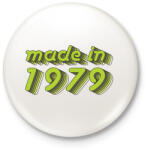 printfashion made-in-1979-green-grey - Kitűző, hűtőmágnes - Fehér (3076235)