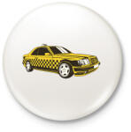 printfashion Taxi - Kitűző, hűtőmágnes - Fehér (10774173)