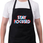 printfashion Stay focused - Kötény - Fekete (4932989)