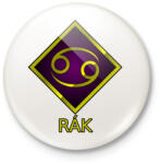 printfashion Rák - Kitűző, hűtőmágnes - Fehér (5351501)