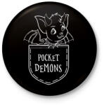 printfashion Pocket demons - Kitűző, hűtőmágnes - Fekete (8757334)