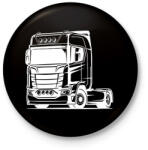 printfashion Nyergesvontató - Kitűző, hűtőmágnes - Fekete (13150012)