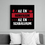 printfashion AZ én konyhám - Vászonkép - Fekete (7551415)