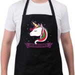 printfashion Hunikornis - Kötény - Fekete (7417530)