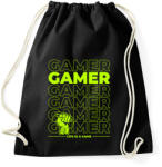 printfashion gamer - Sportzsák, Tornazsák - Fekete (13705995)