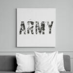 printfashion Army - Vászonkép - Fehér (6637792)