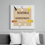 printfashion Az igazi macska bolondok - Vászonkép - Fehér (6640489)