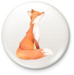 printfashion Red Fox - Kitűző, hűtőmágnes - Fehér (3079149)