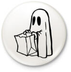 printfashion Halloween-i szellem - Kitűző, hűtőmágnes - Fehér (3081987)