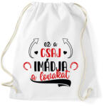 printfashion Ez a csaj imádja a lovakat - Sportzsák, Tornazsák - Fehér (12722162)