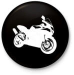 printfashion kawasaki zx6r - Kitűző, hűtőmágnes - Fekete (3104136)