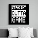 printfashion Straight outta Game - Vászonkép - Fekete (10900750)