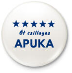 printfashion 5 CSILLAGOS APAUKA - Kitűző, hűtőmágnes - Fehér (3080853)