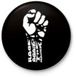 printfashion Rage - Kitűző, hűtőmágnes - Fekete (3101111)