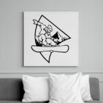 printfashion Snowboarder - Vászonkép - Fehér (6629912)