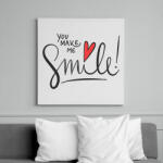 printfashion Mosoly - Vászonkép - Fehér (6622044)