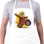 printfashion Motorozás - Kötény - Fehér (15685090)