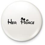 printfashion Her Prince - Kitűző, hűtőmágnes - Fehér (4305584)