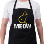 printfashion MEOW - Kötény - Fekete (4926902)