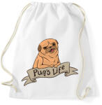 printfashion Pug's life - Sportzsák, Tornazsák - Fehér (12038065)