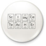 printfashion Fizika tanár - Kitűző, hűtőmágnes - Fehér (14705803)