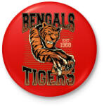 printfashion Bengáli tigris - Kitűző, hűtőmágnes - Piros (3105376)