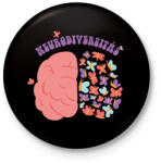 printfashion Neurodiverzitás - Kitűző, hűtőmágnes - Fekete (13247546)
