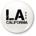 printfashion LA CALIFORNIA - Kitűző, hűtőmágnes - Fehér (4394417)