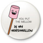 printfashion Fire-Marshmallow - Női - Kitűző, hűtőmágnes - Fehér (7000526)