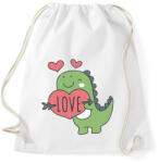 printfashion Love dínó - Sportzsák, Tornazsák - Fehér (15605002)