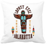 printfashion Lopott étel - Omaha indián - Párnahuzat, Díszpárnahuzat - Fehér (7604390)