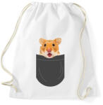 printfashion Hörcsög zsebben - Sportzsák, Tornazsák - Fehér (7103956)