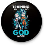 printfashion GOD MODE - Kitűző, hűtőmágnes - Fekete (3093583)