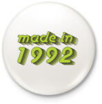 printfashion made-in-1992-green-grey - Kitűző, hűtőmágnes - Fehér (3076249)