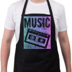 printfashion music - Kötény - Fekete (5049674)