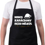 printfashion NINCS KARÁCSONY REZSI NÉLKÜL - Kötény - Fekete (11417417)