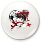 printfashion Trash polka D20 - Kitűző, hűtőmágnes - Fehér (3090031)