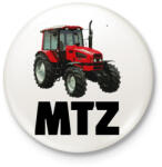 printfashion MTZ Traktor - Kitűző, hűtőmágnes - Fehér (11343836)