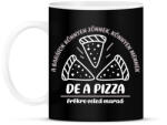 printfashion A pizza örökre veled marad - Bögre - Fekete (9405527)