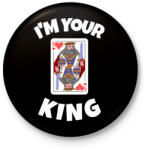 printfashion i'M YOUR KING 2 - Kitűző, hűtőmágnes - Fekete (10736432)