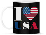 printfashion Szeretem az USA-t - Bögre - Fekete (4652541)