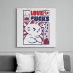 printfashion A szerelem szívás - Vászonkép - Fehér (11019247)