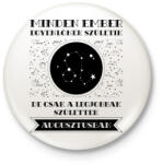 printfashion Augusztus: Oroszlán - Kitűző, hűtőmágnes - Fehér (3082372)