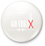 printfashion Hajrá Vega(n)s - Kitűző, hűtőmágnes - Fehér (3079343)