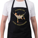 printfashion Nyugodj meg, attól megnyugszol - vicces feliratos minta felnőtteknek - Kötény - Fekete (12023318)