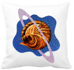 printfashion Blue cat planet - Párnahuzat, Díszpárnahuzat - Fehér (6312691)