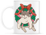 printfashion Karácsonyi cica - Bögre - Fehér (15214155)