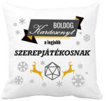 printfashion Boldog karácsonyt! (Szerepjátékosnak) - Párnahuzat, Díszpárnahuzat - Fehér (3785070)